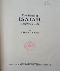 THE BOOK OF ISAIAH. CHAPTERS 1 – 39